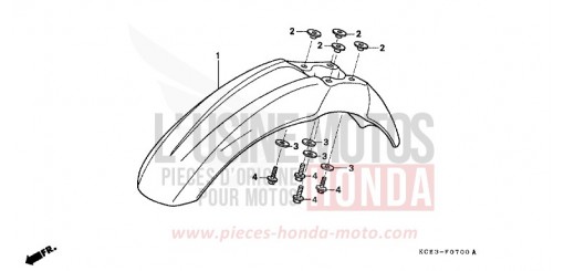 FRONT FENDER XR250RY de 2000